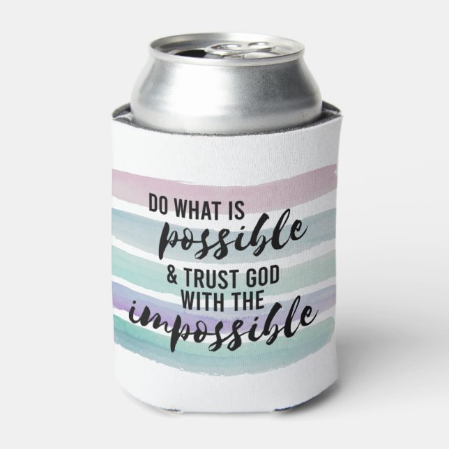 Trust God Inspiring Christian Can Cooler (Can Front)