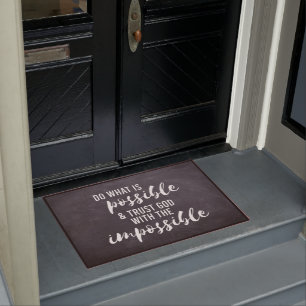 Trust God Inspiring Christian Doormat