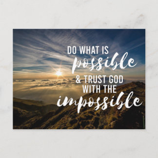 Trust God Inspiring Christian Postcard