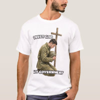 Trust God Not Government Praying Soldier Colour
