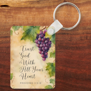 Trust God With All Your Heart Proverbs 3:5-6 Keychain