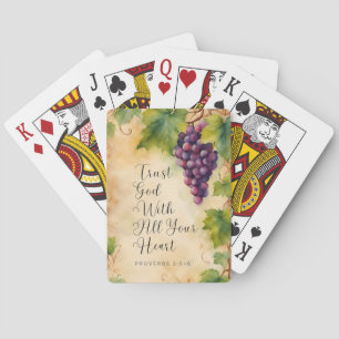 Trust God With All Your Heart Proverbs 3:5-6 Playing Cards
