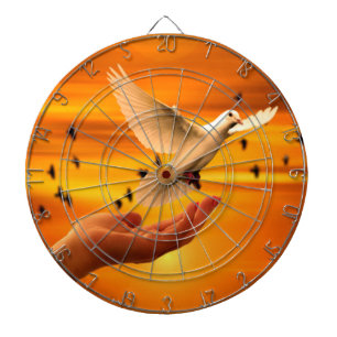 Trust God with Dove in Hand Dartboard