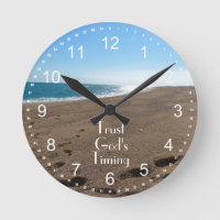 Trust God's Timing Quote Beach