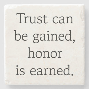 Trust & Honor Marble Stone Coaster