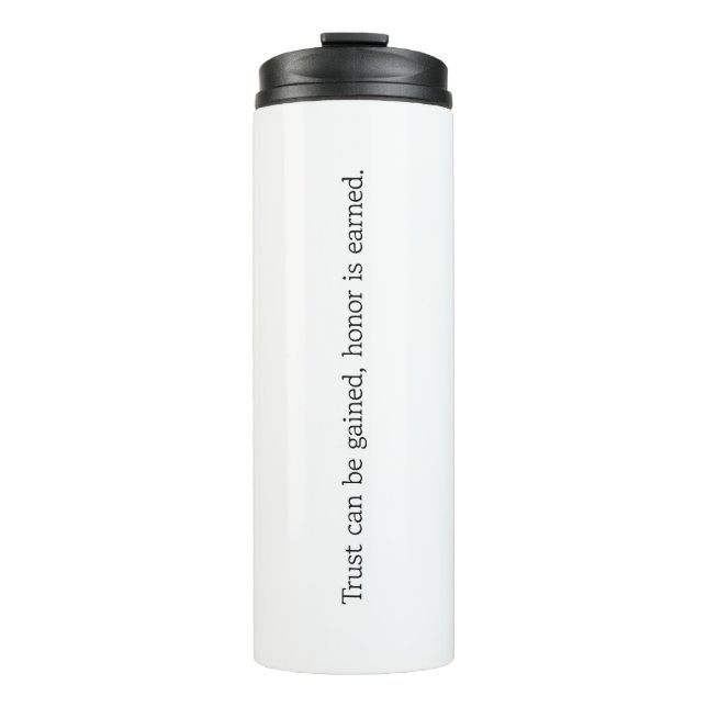 Trust & Honour Thermal Tumbler (Front)