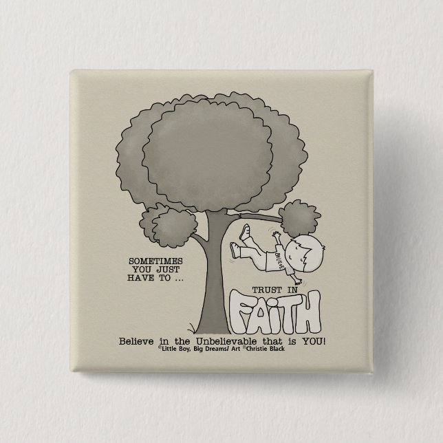 Trust in Faith 2 Inch Square Button (Front)