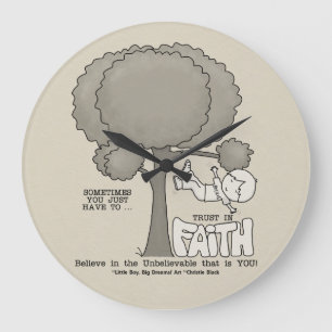 Trust in Faith Large Clock