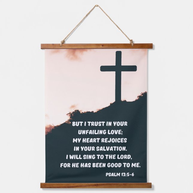 Trust In God Psalm Bible Verse Hanging Tapestry (Front)