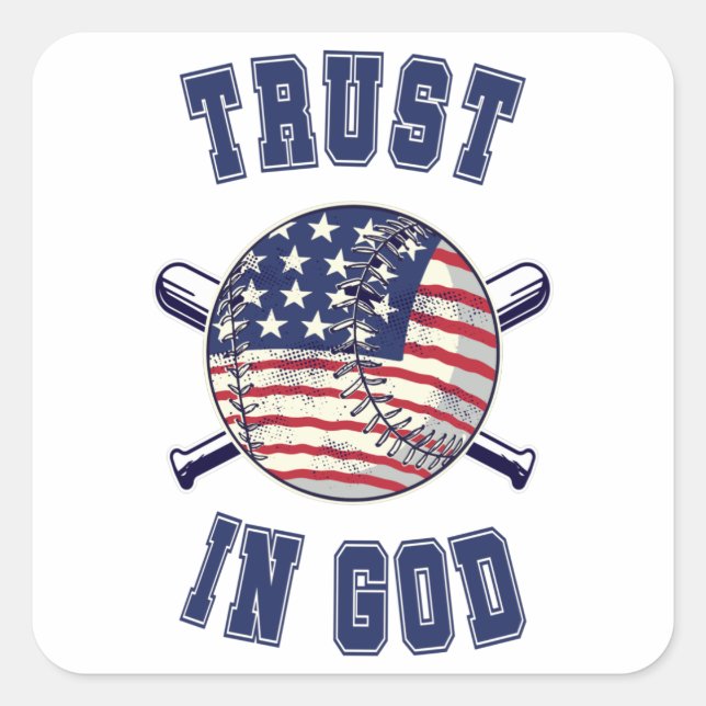 Trust in God Square Sticker (Front)