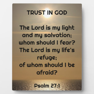 Trust In God Tabletop Plaque with Easel