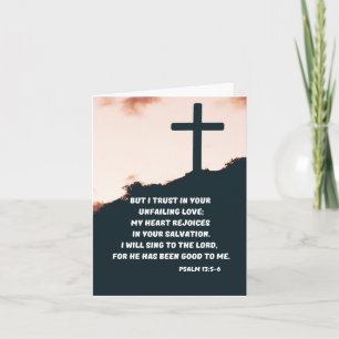 Trust In God's Unfailing Love And Rejoice Psalm 13 Card