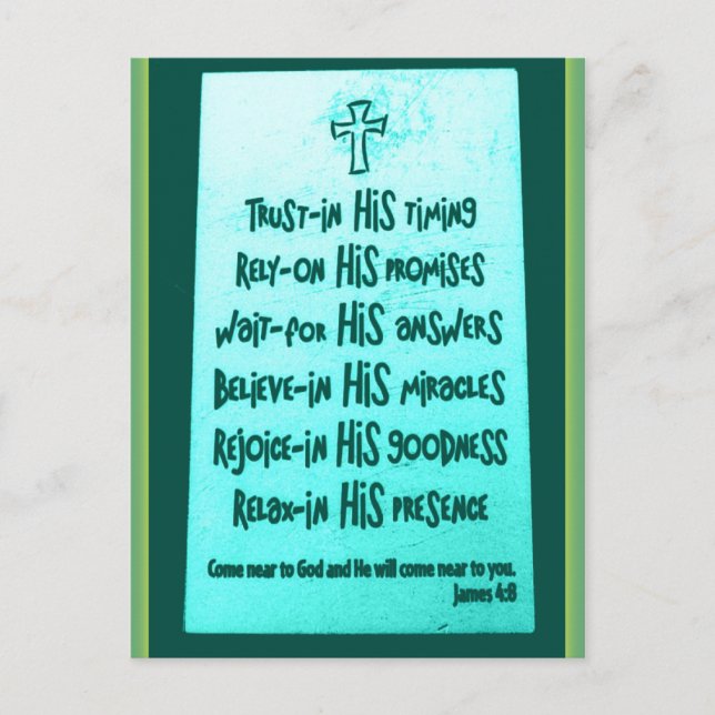 Trust in him Postcard (Front)