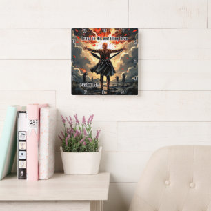Trust in His unfailing love Psalm 13:5 Square Wall Clock