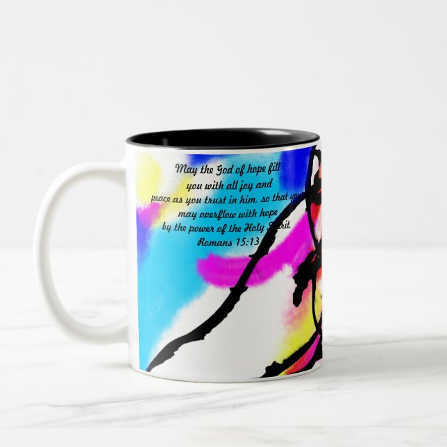Trust in jesus  Two-Tone coffee mug (Left)