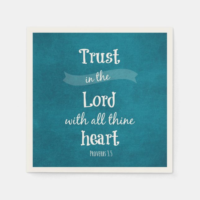 Trust in the Lord Bible Verse Napkin (Front)