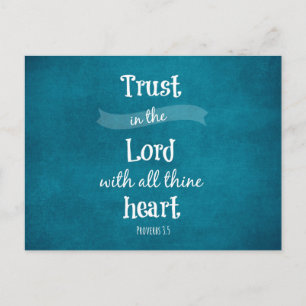 Trust in the Lord Bible Verse Postcard