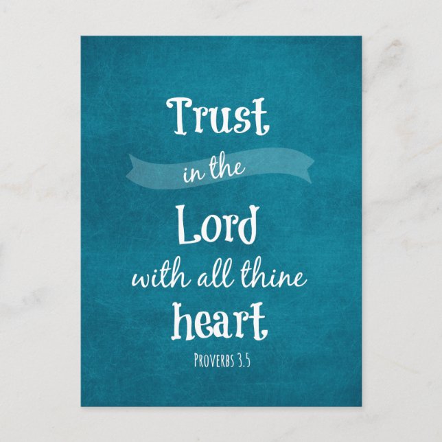 Trust in the Lord Bible Verse Postcard (Front)