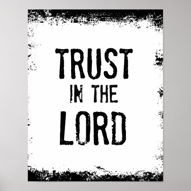 Trust in the Lord Bible Verse Poster (Front)