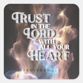 Trust In The LORD Christian Bible Verse Stickers