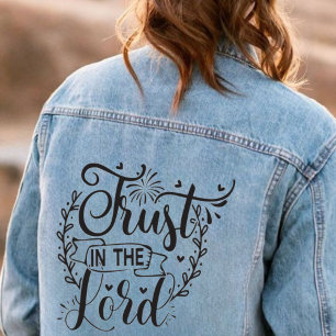 Trust in the Lord Christian cute girly Denim Jacket