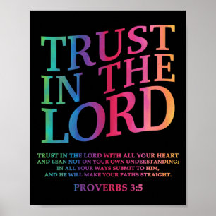 Trust In The Lord Christian Jesus God Sister Broth Poster
