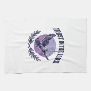 Trust in the Lord Dove Christian T-Shirt Design_1 Kitchen Towel