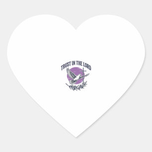 Trust in the Lord Dove Christian T-Shirt Design (2 Heart Sticker