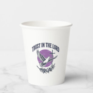 Trust in the Lord Dove Christian T-Shirt Design (2 Paper Cups