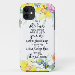 Trust in the Lord floral iPhone 11 Case
