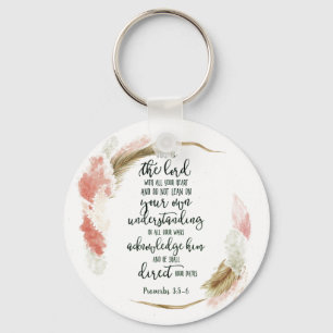 Trust in the Lord floral   Keychain