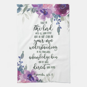Trust in the Lord floral   Kitchen Towel