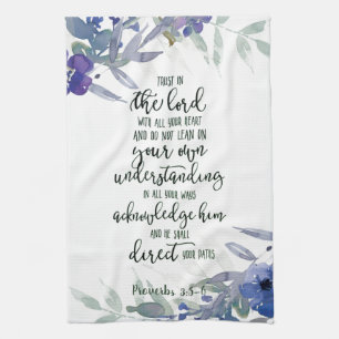 Trust in the Lord floral   Kitchen Towel
