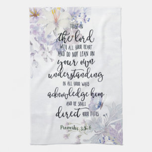 Trust in the Lord floral Kitchen Towel