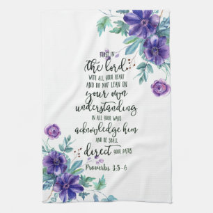 Trust in the Lord floral Kitchen Towel