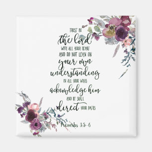 Trust in the Lord floral Magnet