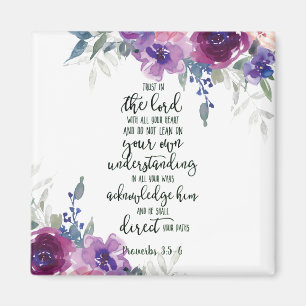 Trust in the Lord floral Magnet