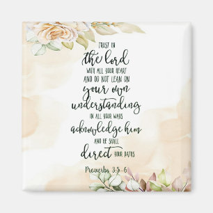 Trust in the Lord floral Magnet