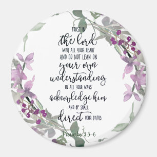 Trust in the Lord floral  Magnet