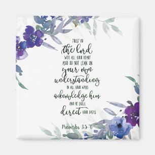 Trust in the Lord floral Magnet