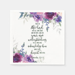 Trust in the Lord floral Napkin
