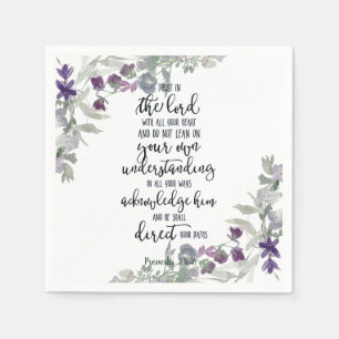Trust in the Lord floral Napkin