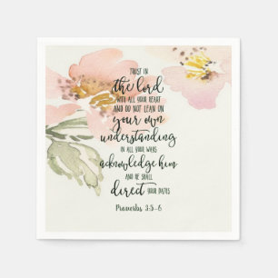 Trust in the Lord floral Napkin