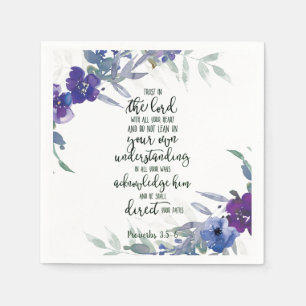 Trust in the Lord floral Napkin