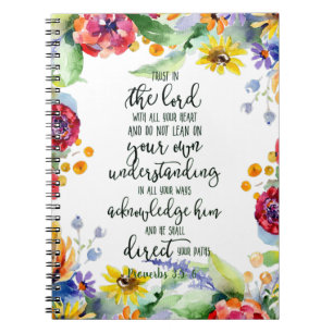 Trust in the Lord floral  Notebook