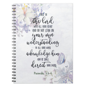 Trust in the Lord floral Notebook