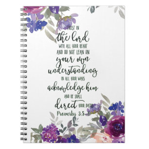 Trust in the Lord floral Notebook