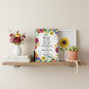 Trust in the Lord floral  Plaque
