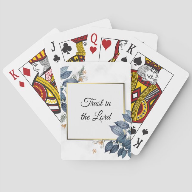 Trust in the Lord Floral Playing Cards (Back)