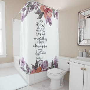 Trust in the Lord floral  Shower Curtain